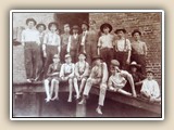 Jack's Grandfather (Mom's Dad) grew up in Davidson and worked at the cotton mill when he was young. He is the only boy on the back row without a hat. Frank B. Robbins was born in 1890. ~1908