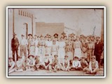 Another picture taken at the cotton mill. Frank is the last person on the right end of the front row